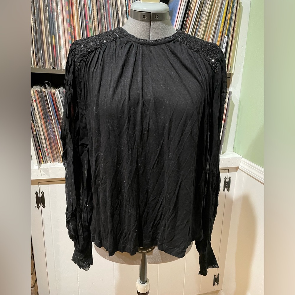 Anthropologie Bl-nk Sequin-Embellished Blouse - Picture 5 of 8